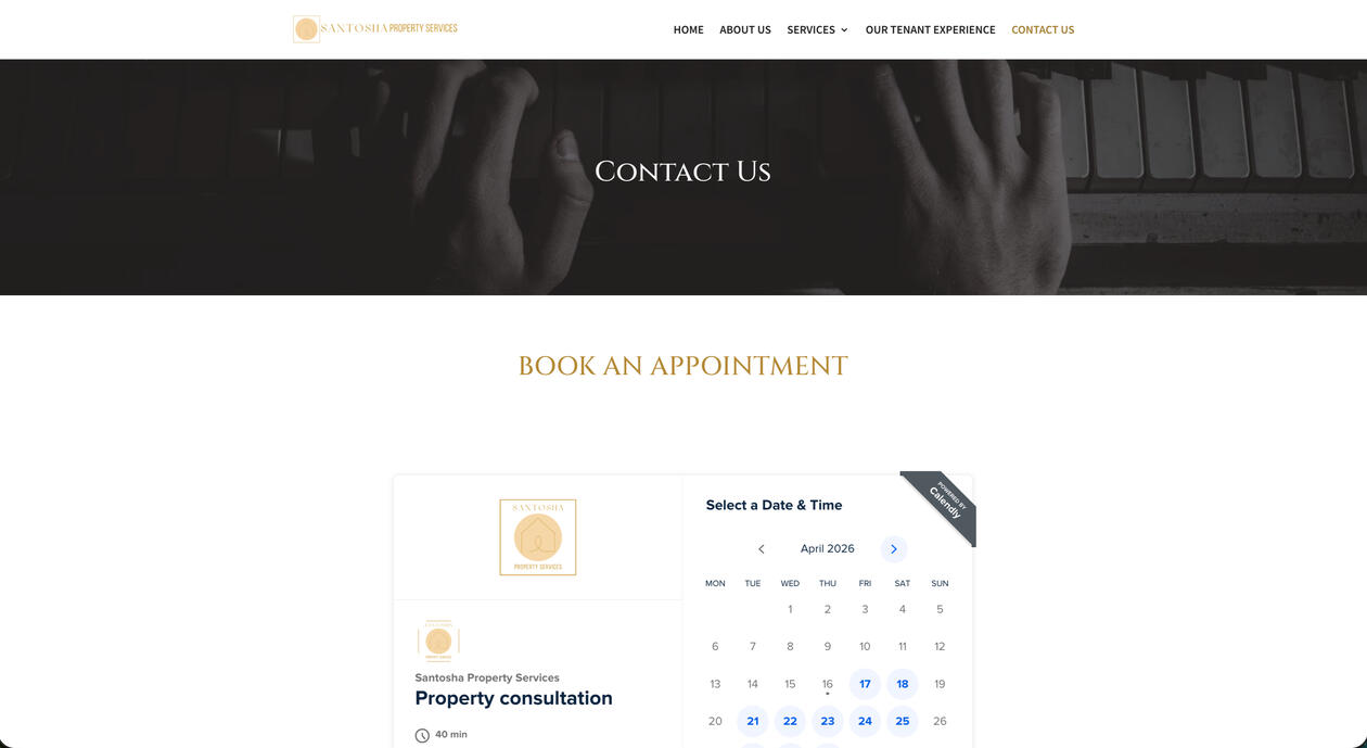 A polished, functional property management site that builds trust through clarity and professionalism. Clients immediately understand the services available and feel confident in the business's competence.