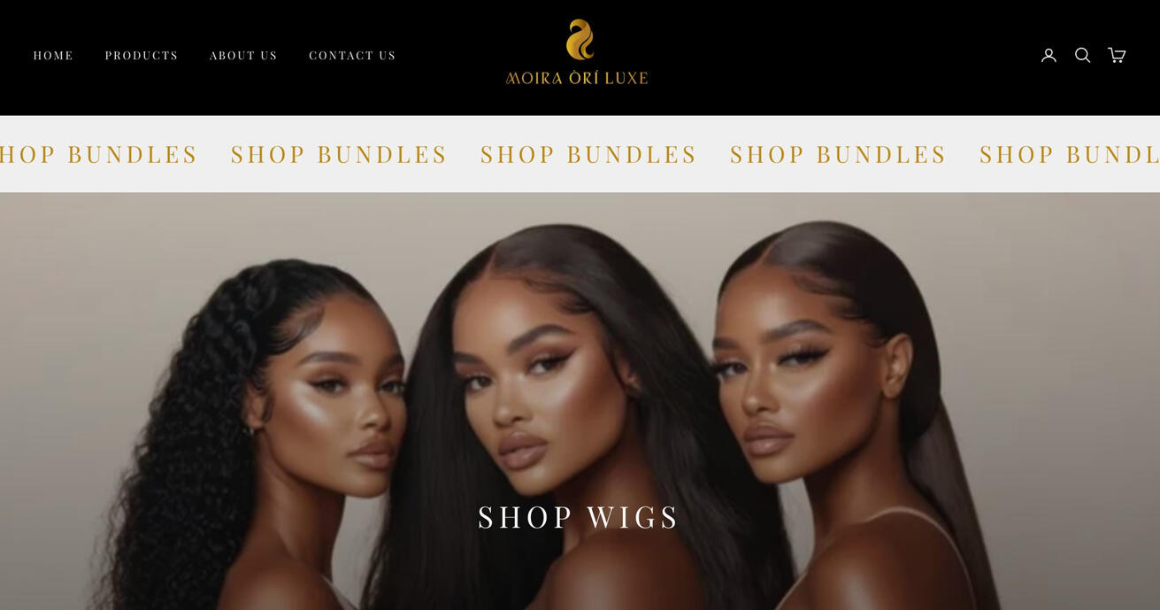 Premium Shopify E-commerce Website (Luxury Wig Brand)